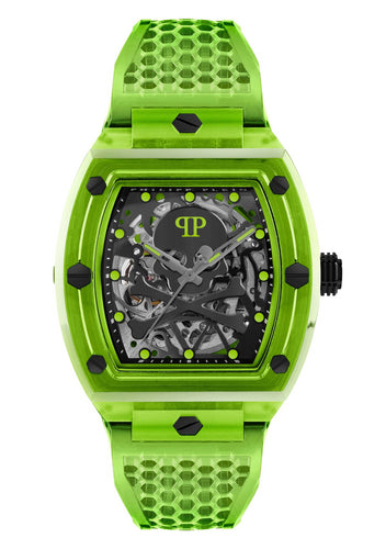 Philipp Plein Herren Uhr Automatik THE $KELETON CRYSTAL PWPTA0124