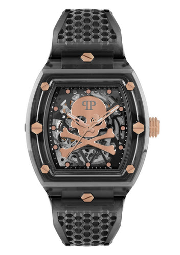 Philipp Plein Herren Uhr Automatik THE $KELETON CRYSTAL PWPTA0424