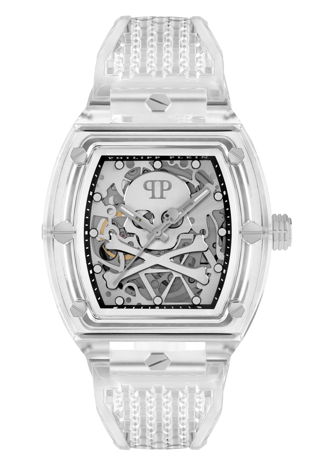 Philipp Plein Herren Uhr Automatik THE $KELETON CRYSTAL PWPTA0524