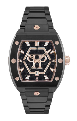 Philipp Plein Herren Uhr Analog Quarz The HEXAGON phantom PWPUA1025 Edelstahl