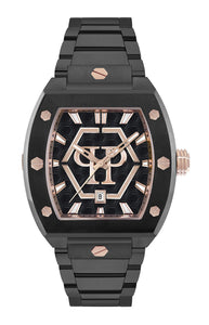 Philipp Plein Herren Uhr Analog Quarz The HEXAGON phantom PWPUA1025 Edelstahl