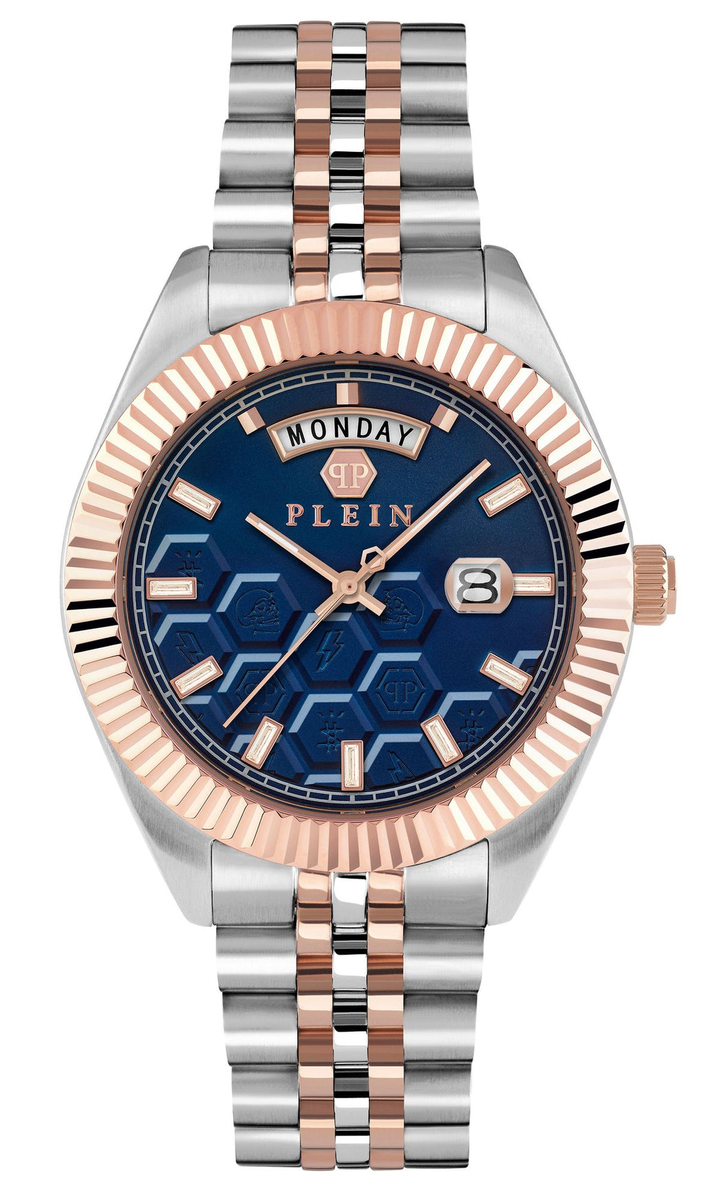 Philipp Plein Herren Uhr Analog Quarz DATE SUPERLATIVE GENT PWPVA0524 Edelstahl