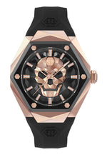 Laden Sie das Bild in den Galerie-Viewer, Philipp Plein Herren Uhr Analog Quarz THE $KULL SPIKES PWPWA0124 Silikon