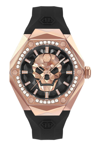 Philipp Plein Herren Uhr Analog Quarz THE $KULL SPIKES PWPWA0424 Silikon