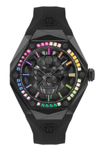 Laden Sie das Bild in den Galerie-Viewer, Philipp Plein Herren Uhr Analog Quarz THE $KULL SPIKES PWPWA0524 Silikon