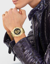 Laden Sie das Bild in den Galerie-Viewer, Philipp Plein Herren Uhr Analog Quarz THE $KULL SPIKES PWPWA0824 Edelstahl