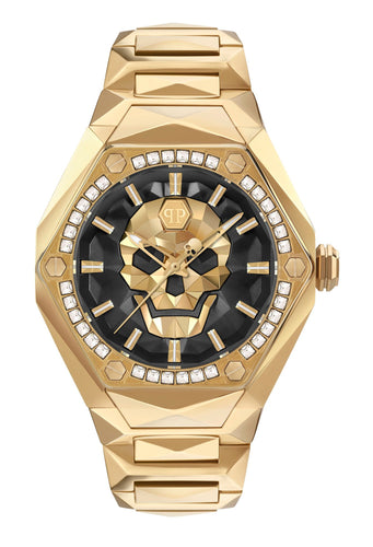 Philipp Plein Herren Uhr Analog Quarz THE $KULL SPIKES PWPWA0824 Edelstahl