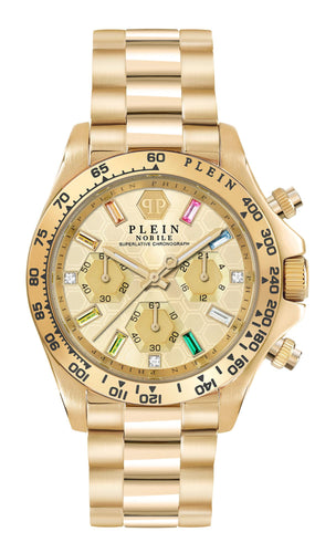 Philipp Plein Damen Uhr Analog Quarz Chrono NOBILE LADY PWSBA0223 Edelstahl