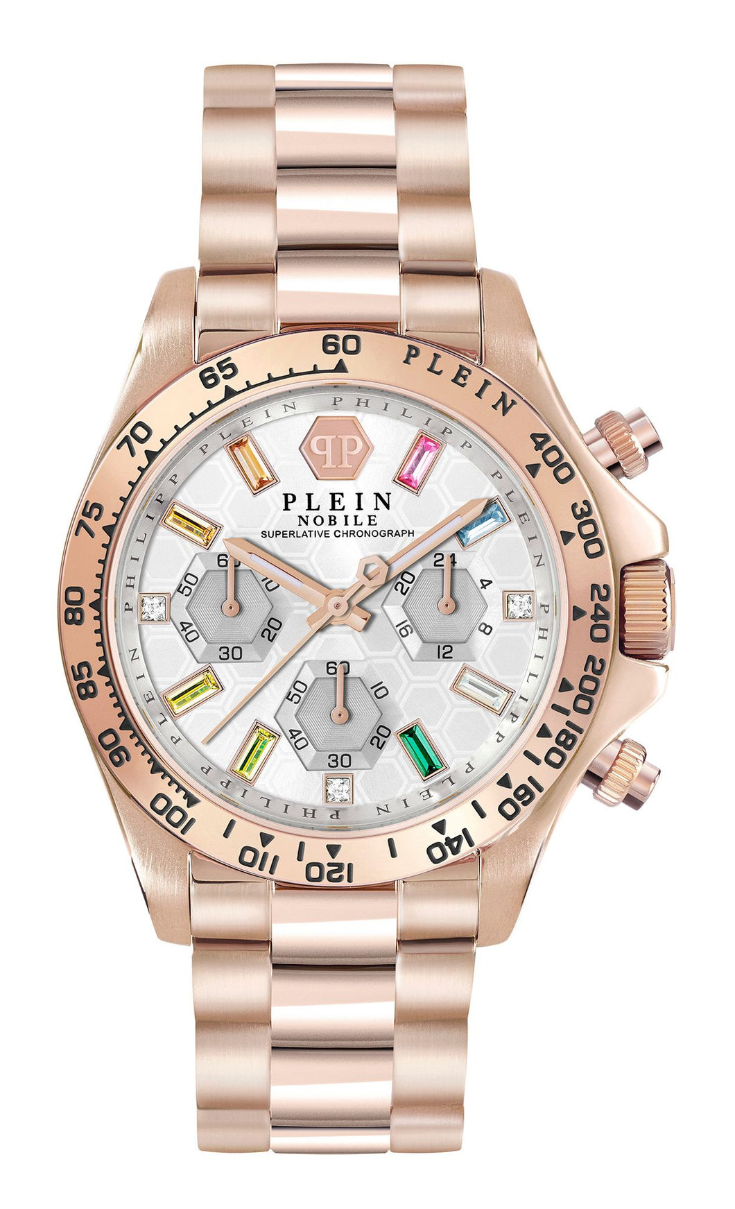 Philipp Plein Damen Uhr Analog Quarz Chrono NOBILE LADY PWSBA0323 Edelstahl