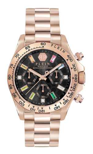 Philipp Plein Damen Uhr Analog Quarz Chrono NOBILE LADY PWSBA0423 Edelstahl