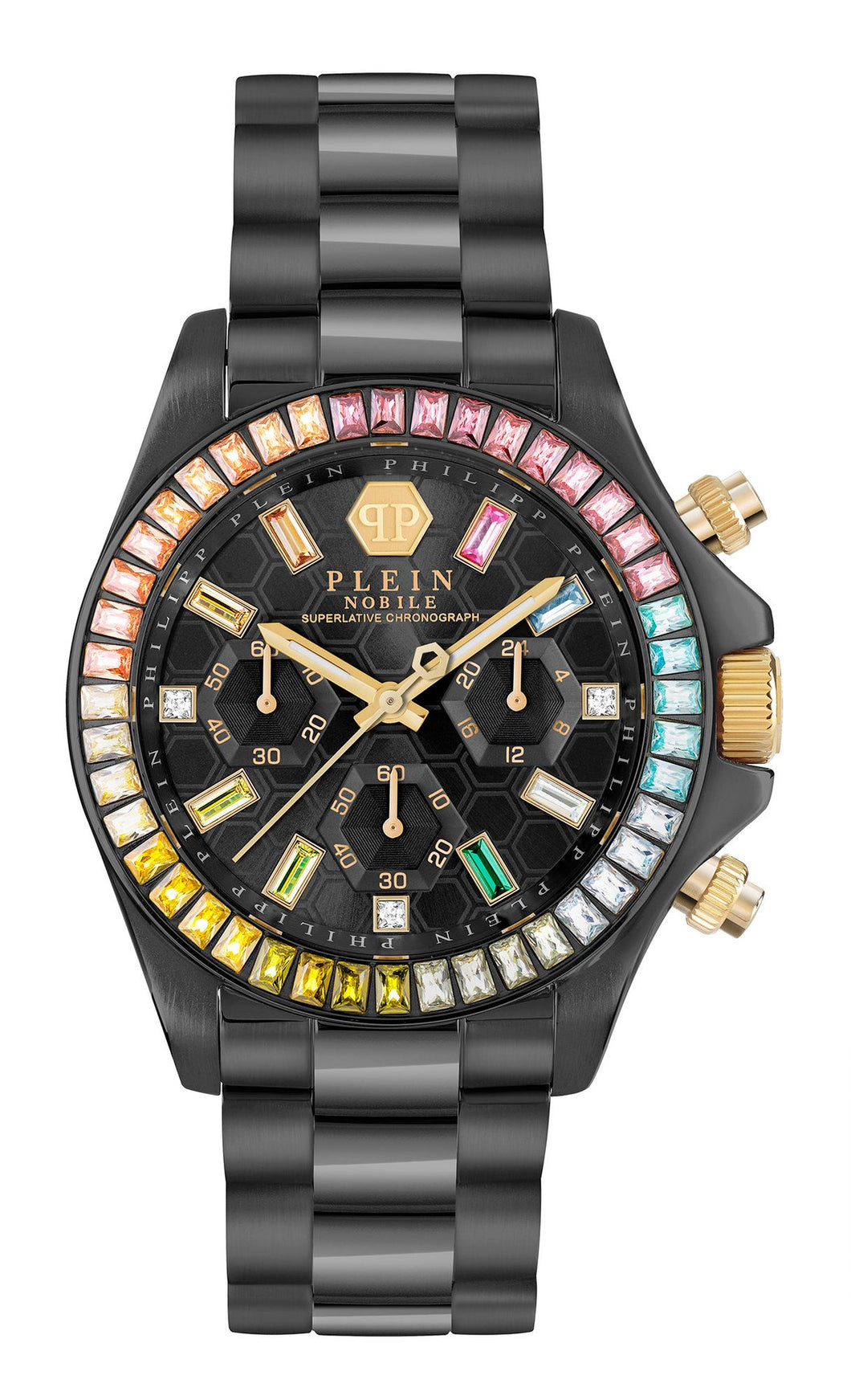Philipp Plein Damen Uhr Analog Quarz Chrono NOBILE LADY PWSBA0623 Edelstahl