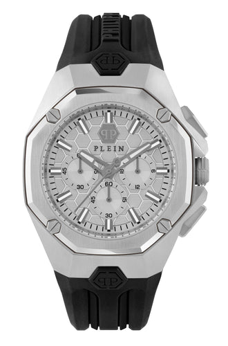 Philipp Plein Herren Uhr Analog Quarz Chrono OCTAGON PWTBA0123 Silikon