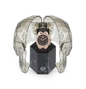 Philipp Plein Herren Uhr Analog Quarz Chrono OCTAGON PWTBA0223 Silikon
