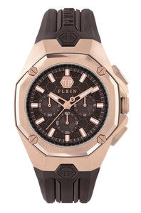 Philipp Plein Herren Uhr Analog Quarz Chrono OCTAGON PWTBA0223 Silikon