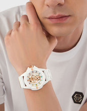 Laden Sie das Bild in den Galerie-Viewer, Philipp Plein Herren Uhr Analog Quarz THE $KULL ECOCERAMIC PWUBA0123 Silikon