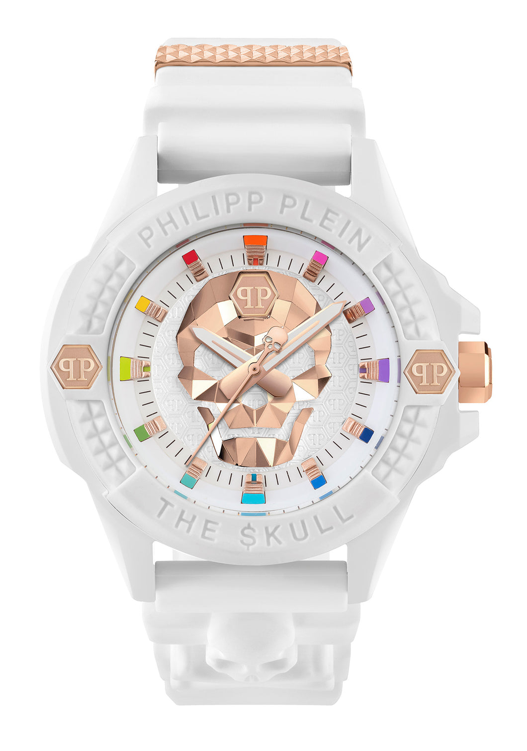 Philipp Plein Herren Uhr Analog Quarz THE $KULL ECOCERAMIC PWUBA0123 Silikon