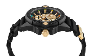 Philipp Plein Herren Uhr Analog Quarz THE $KULL ECOCERAMIC PWUBA0223 Silikon