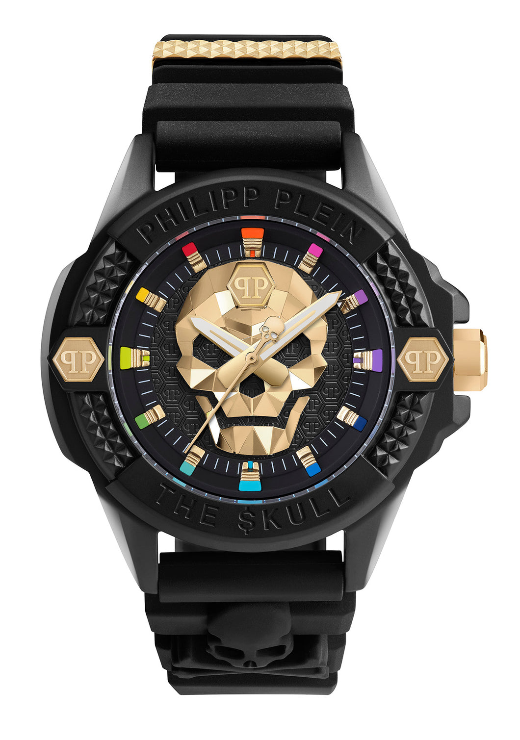 Philipp Plein Herren Uhr Analog Quarz THE $KULL ECOCERAMIC PWUBA0223 Silikon