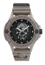 Laden Sie das Bild in den Galerie-Viewer, Philipp Plein Herren Uhr Analog Quarz THE $KULL ECOCERAMIC PWUBA0323 Silikon
