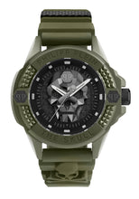 Laden Sie das Bild in den Galerie-Viewer, Philipp Plein Herren Uhr Analog Quarz THE $KULL ECOCERAMIC PWUBA0423 Silikon