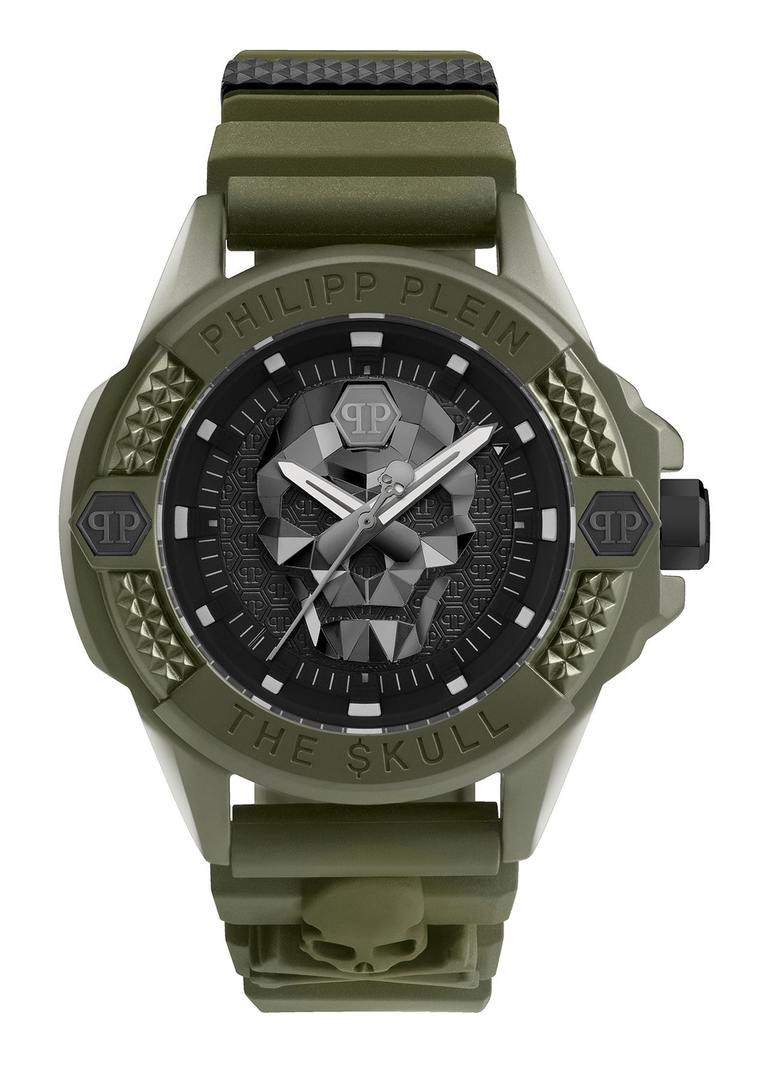 Philipp Plein Herren Uhr Analog Quarz THE $KULL ECOCERAMIC PWUBA0423 Silikon