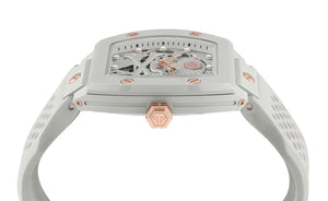 Philipp Plein Herren Uhr Automatik THE SKELETON ECOCERAMIC PWVBA0123 Silikon