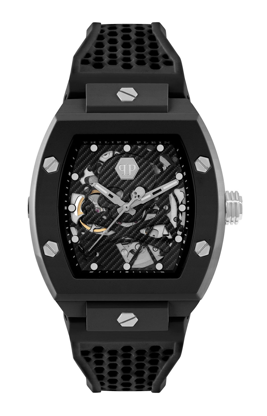 Philipp Plein Herren Uhr Automatik THE SKELETON ECOCERAMIC PWVBA0423 Silikon