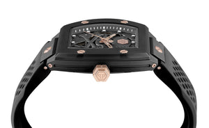 Philipp Plein Herren Uhr Automatik THE SKELETON ECOCERAMIC PWVBA0523 Silikon