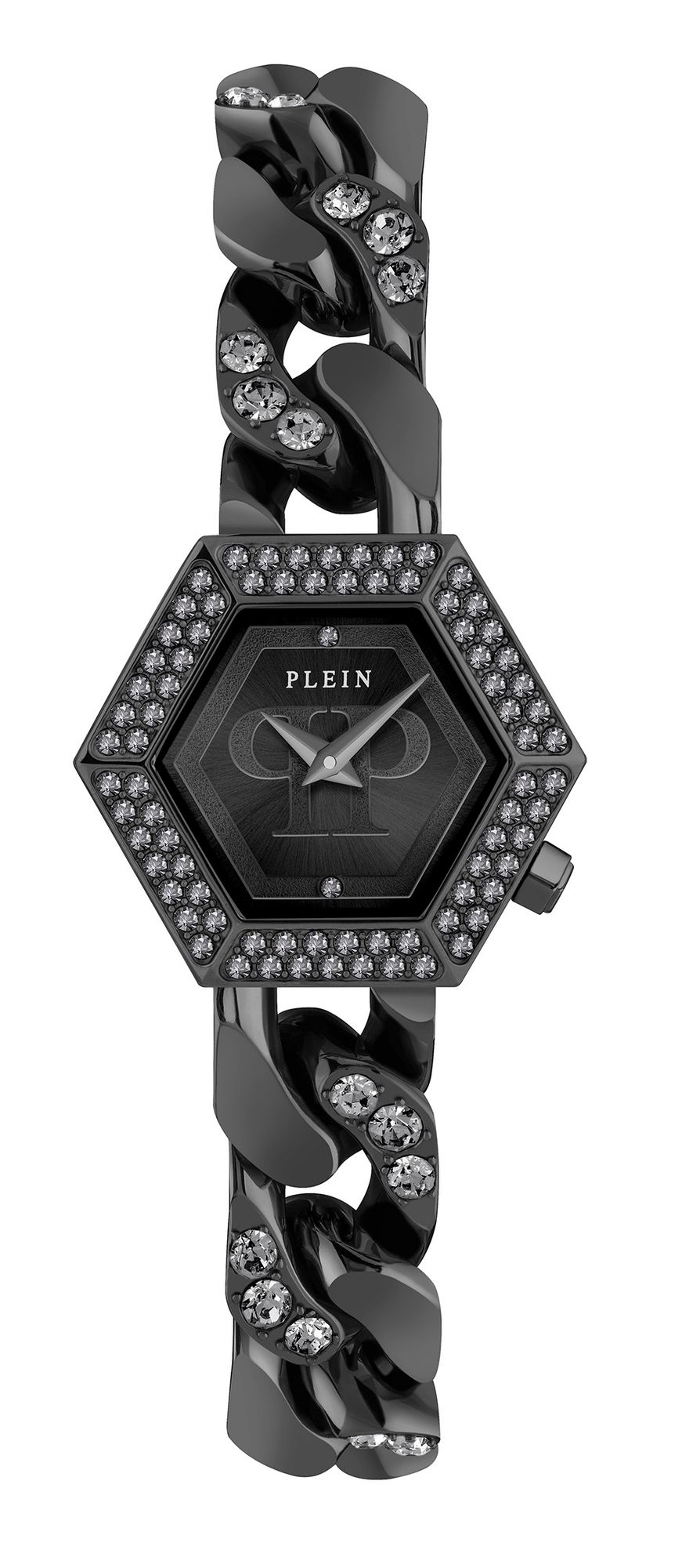 Philipp Plein Damen Uhr Analog Quarz THE HEXAGON GROUMETTE PWWBA0423 Edelstahl