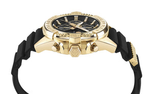 Philipp Plein Herren Uhr Analog Quarz THE $KULL CHRONO PWWFA0225 Silikon
