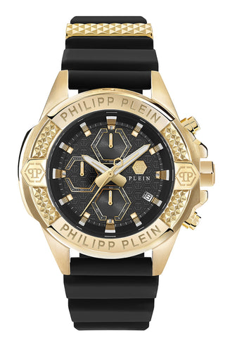 Philipp Plein Herren Uhr Analog Quarz THE $KULL CHRONO PWWFA0225 Silikon