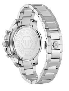 Philipp Plein Herren Uhr Analog Quarz THE $KULL CHRONO PWWFA0425 Edelstahl
