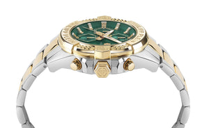 Philipp Plein Herren Uhr Analog Quarz THE $KULL CHRONO PWWFA0525 Edelstahl