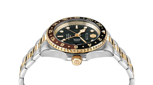 Philipp Plein Herren Uhr Analog Quarz GMT-I CHALLENGER PWYBA0323 Edelstahl