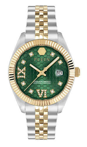 Philipp Plein Damen Uhr Analog Quarz DATE SUPERLATIVE PWYFA0225 Edelstahl