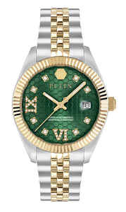Philipp Plein Damen Uhr Analog Quarz DATE SUPERLATIVE PWYFA0225 Edelstahl