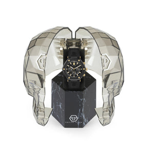 Philipp Plein Herren Uhr Analog Quarz THE HEXAGON CHRONO PWZBA0223 Silikon