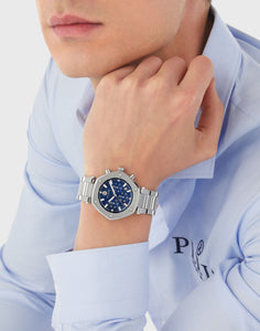 Philipp Plein Herren Uhr Analog Quarz THE HEXAGON CHRONO PWZBA0323 Edelstahl