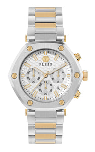 Philipp Plein Herren Uhr Analog Quarz THE HEXAGON CHRONO PWZBA0423 Edelstahl