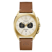 Laden Sie das Bild in den Galerie-Viewer, rag &amp; bone Herren Analog Quarz Uhr Bleeker Chronograph RBG260011 Leder