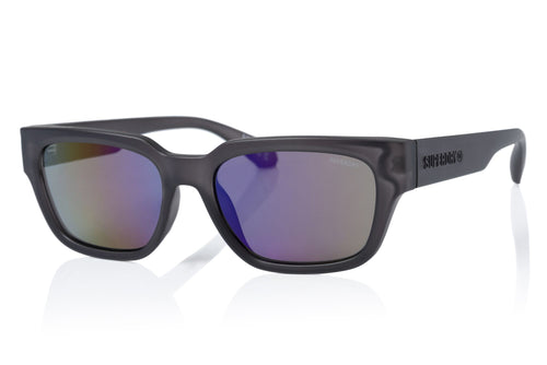 Superdry Herren Sonnenbrille SDS 5004 108 Matte Grey / Oil Slick Mirror