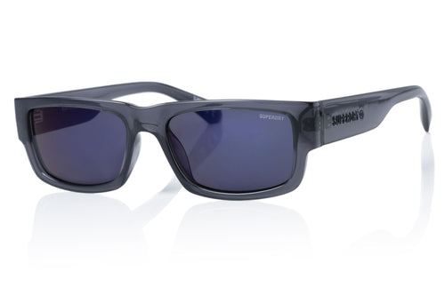 Superdry Unisex Sonnenbrille SDS 5005 108 Grey Crysta / Smoke Witht Blue Flash