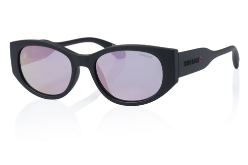Superdry Damen Sonnenbrille SDS 5007 104 Matte Black / Pink Mirror