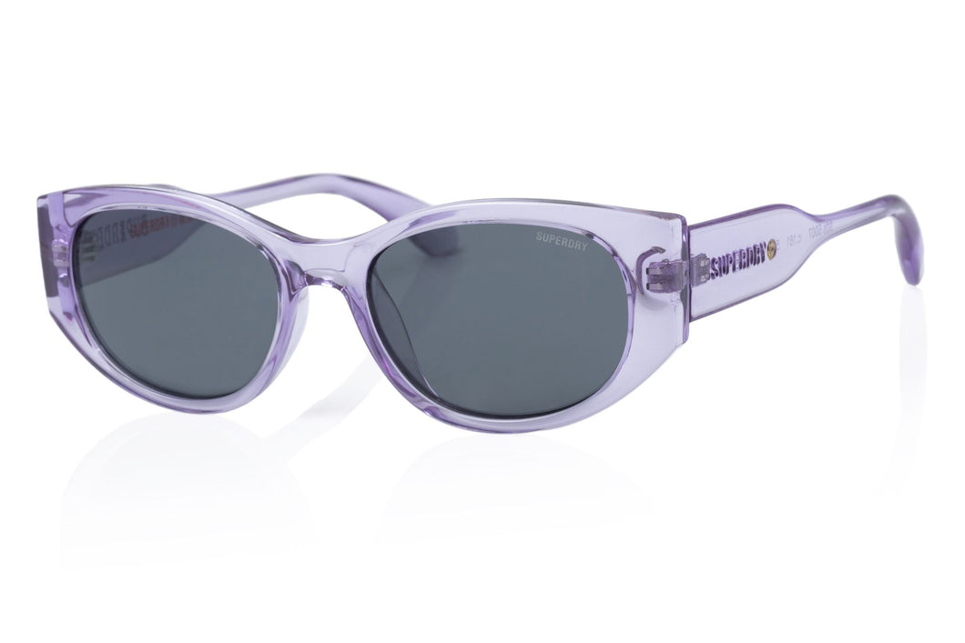 Superdry Damen Sonnenbrille SDS 5007 161 Purple Crystal / Solid Smoke
