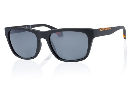 Superdry Herren Sonnenbrille SDS 5009 104P Black Orange / Silver Mirror