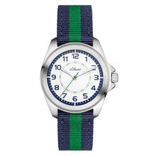 Laden Sie das Bild in den Galerie-Viewer, s.Oliver Uhr Kinder-Armbanduhr Kids Jungen Textil SO-3132-LQ