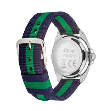 Laden Sie das Bild in den Galerie-Viewer, s.Oliver Uhr Kinder-Armbanduhr Kids Jungen Textil SO-3132-LQ