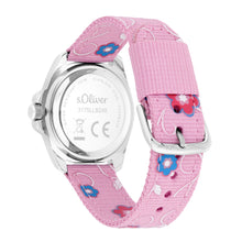 Laden Sie das Bild in den Galerie-Viewer, s.Oliver Uhr Kinder-Armbanduhr Kids Mädchen Textil SO-3175-LQ