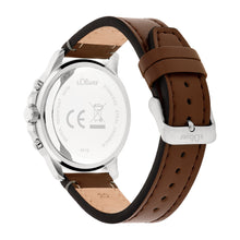 Laden Sie das Bild in den Galerie-Viewer, s.Oliver Herren Uhr Armbanduhr Multifunktion Leder SO-4418-LM