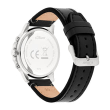 Laden Sie das Bild in den Galerie-Viewer, s.Oliver Herren Uhr Armbanduhr Multifunktion Leder SO-4419-LM